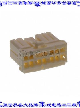 368542-1 矩形连接器外壳12POS插头2排3.5mm母形插口天然色自由悬