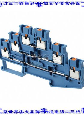 3210509 端子块连接器6POS馈通式3排5.2mm蓝色12-26AWG
