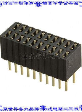 M52-5101045 针座连接器20POS插座2排1.27mm叉状通孔直针镀金