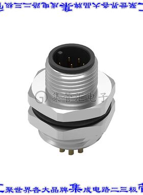 643050100608 圆形连接器8POS插座公形引脚焊杯镀金面板安装