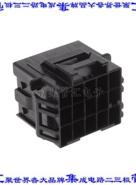 7-1971875-7 矩形连接器外壳15POS插座3排6mm公形引脚黑色面板安