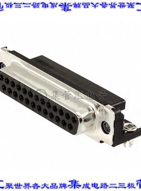 747846-4 连接器25POS插座母插口2排D-Sub通孔直角