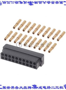 M80-8882005 矩形连接器20POS插座2排2mm母插口黑色压接镀金自由