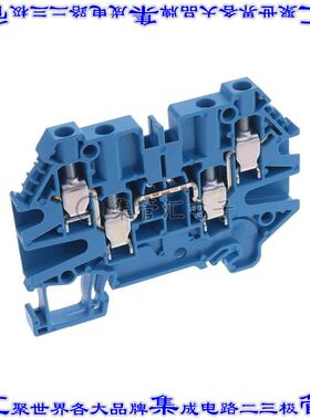 XW5T-S4.0-2.2-1BL 端子块连接器4POS馈通式6.0mm蓝色10-26AWG