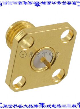 132166 同轴连接器SMA插座母插槽焊片50欧姆面板安装