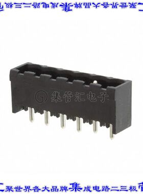 31177106 端子块连接器6POS接头公引脚带罩5mm黑色垂直通孔