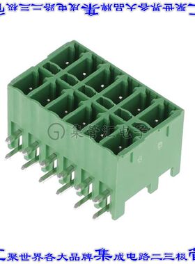 KE123151A00AG 端子块连接器12POS接头公引脚带罩2排3.81mm绿色90