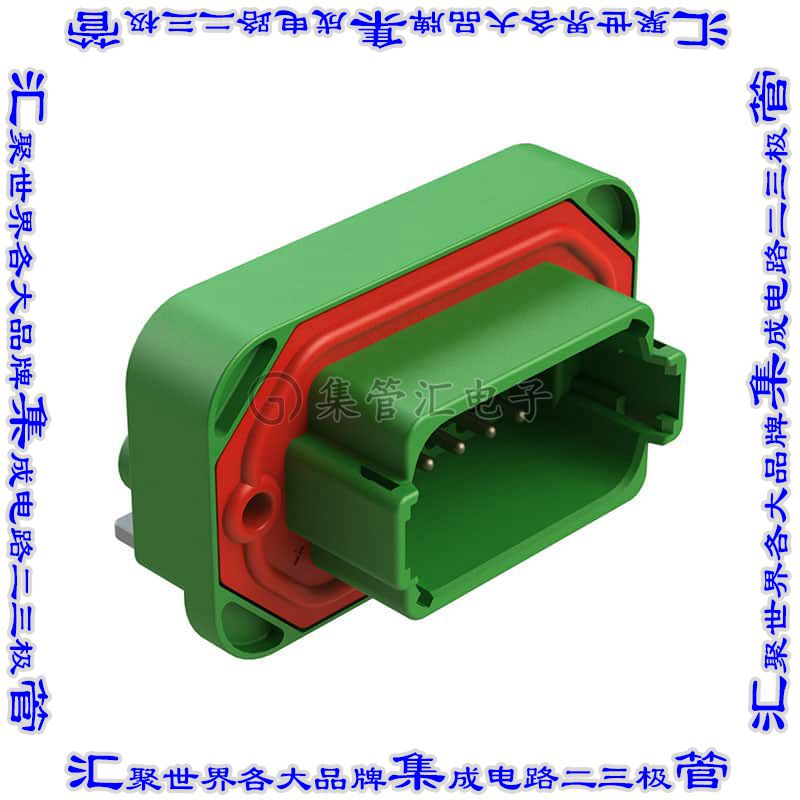 AT13-12PC-BM03 针座连接器12POS插座2排公形插针通孔直角锡