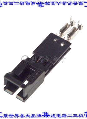 5-103945-1 矩形连接器2POS插头2.54mm公引脚黑色IDC镀金自由悬挂