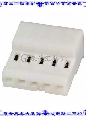 3-640441-5 矩形连接器5POS插座2.54mm母插口白色IDC锡自由悬挂直