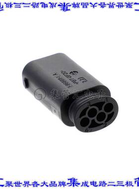 1-967584-1 矩形连接器外壳4POS插头2排公形引脚黑色自由悬挂