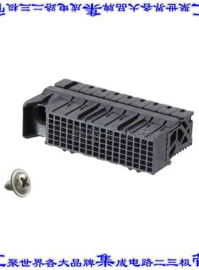 2057409-1 背板连接器96POS插座母插口6排1.91mm通孔黑色