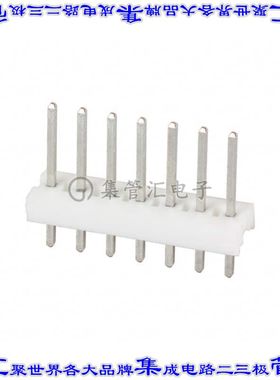640452-7 针座连接器7POS接头2.54mm公形插针通孔直针锡