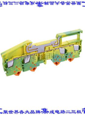 3206448 端子块连接器4POS接地地面6.2mm绿色黄色14-20AWG