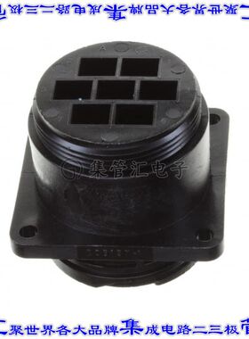 206137-1 圆形连接器7(电源)插座外壳用于公插针黑色面板安装
