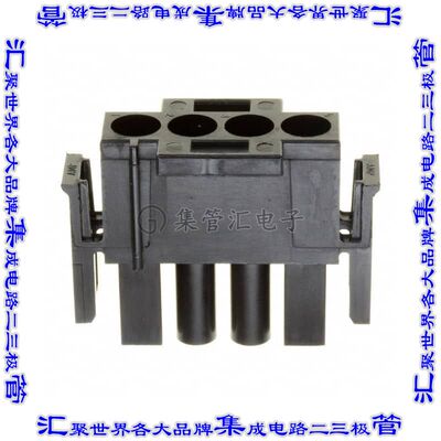 1-480702-9 矩形连接器外壳4POS插头黑色自由悬挂