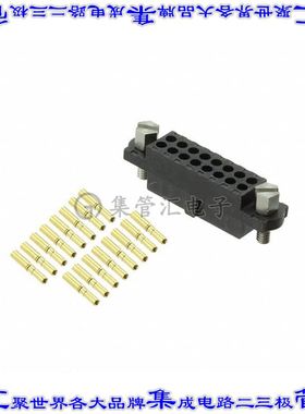 M80-4611642 矩形连接器16POS插座2排2mm母插口黑色压接镀金自由