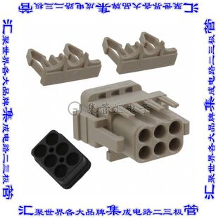 VRPC-06S-67 矩形连接器外壳6POS插头2排6mm母形插口自由悬挂