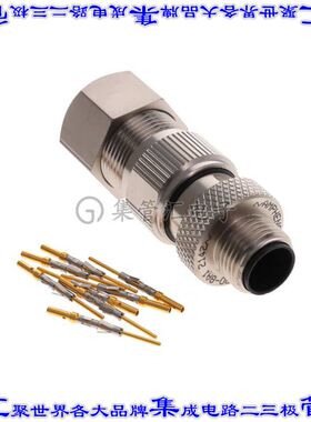 HDM12PM08ASTMC 圆形连接器8POS插头公引脚压接镀金自由悬挂