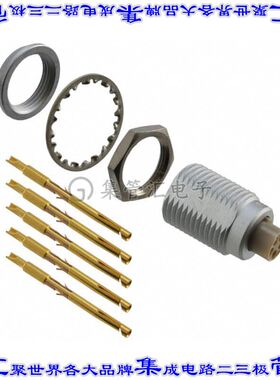 JBXEA1G05FSSDS 圆形连接器5POS插座母插口焊杯镀金面板安装