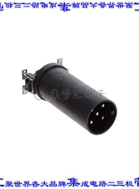 244790-E 圆形连接器5POS插头公引脚焊接孔眼镀金表面贴装