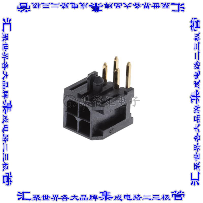 10127720-042LF 针座连接器4POS接头2排3mm公形插针通孔直角镀金