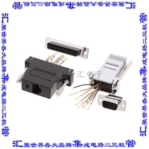 MHDA9-SMJ8-M-K 适配器 D-Sub9 母型引脚 至 模块母插孔10p8c（RJ