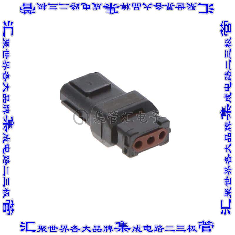 D369-R33-NS1 矩形连接器3POS插座2.54mm母插口黑色压接镀金自由