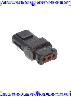 D369-R33-NS1 矩形连接器3POS插座2.54mm母插口黑色压接镀金自由