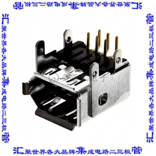 3E106-0220KV 连接器火线(IEEE1394)插座6POS通孔直角