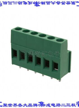 282856-6 线对板连接器6POS接线端子5mm通孔水平带板