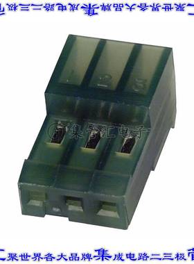 3-640443-3 矩形连接器3POS插座2.54mm母插口绿色IDC锡自由悬挂直