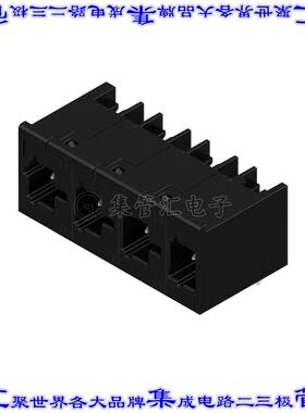 8000078309 端子块连接器4POS接头公引脚带罩7.5mm黑色90DEG通孔