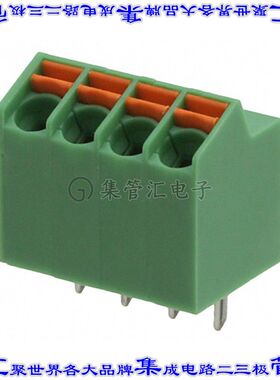 1752120 线对板连接器4POS接线端子3.5mm通孔25角度带板