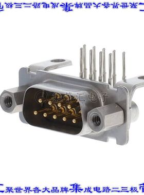 DEMD9PJF225 连接器9POS插头公引脚2排D-Sub面板安装通孔直角