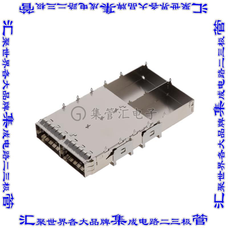 UE36-B26200-06A2A 插拔式连接器外壳成组(1 x 2)QSFP-DD通孔直角