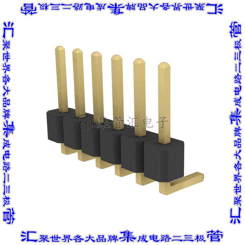 PRPC006SBAN-M71RC 针座连接器6POS分离式2.54mm公形插针通孔直角