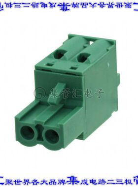 HW0250500000G 端子块连接器2POS插头母插口5.08mm绿色自由悬挂
