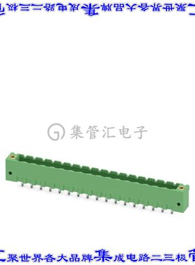 1777222 端子块连接器17POS接头公引脚带罩5.08mm绿色垂直通孔