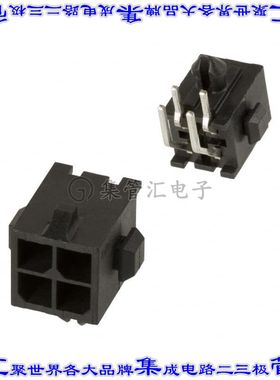 3-794618-4 针座连接器4POS接头2排3mm公形插针通孔直角锡