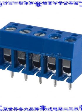 OSTTA054163 线对板连接器5POS接线端子5.08mm通孔水平带板