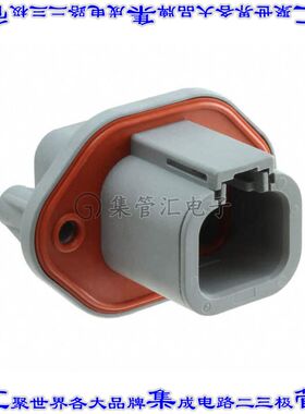 ATP04-4P-PM08G 矩形连接器外壳4POS插座2排公形引脚黑色面板安装