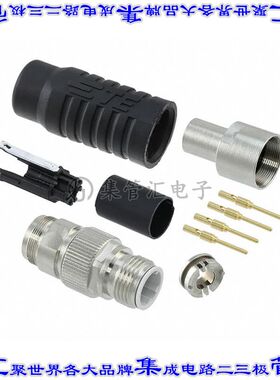 1-2823445-5 圆形连接器4POS插头公引脚压接镀金自由悬挂