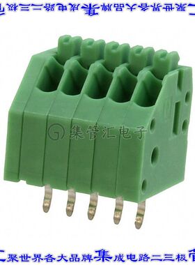 1989777 线对板连接器5POS接线端子2.5mm通孔45角度带板