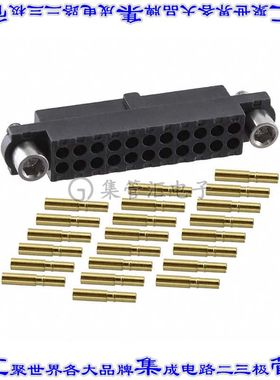 M80-4802205 矩形连接器22POS插座2排2mm母插口黑色压接镀金自由