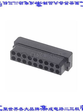 M80-1031898S 矩形连接器外壳18POS插座2排2mm母形插口黑色自由悬