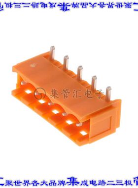 1148130000 端子块连接器5POS接头公引脚带罩5.08mm橙色90DEG通孔