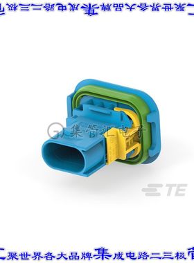 4-1703843-2 矩形连接器外壳2POS插头4mm公形引脚蓝色面板安装