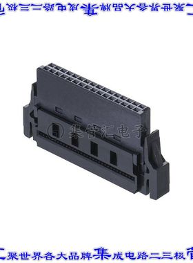 M55-8203242 矩形连接器32POS插座2排1.27mm母插口黑色IDC镀金自