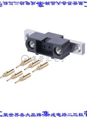 M80-5C10605MU 矩形连接器6POS插头2排2mm公引脚黑色压接镀金面板